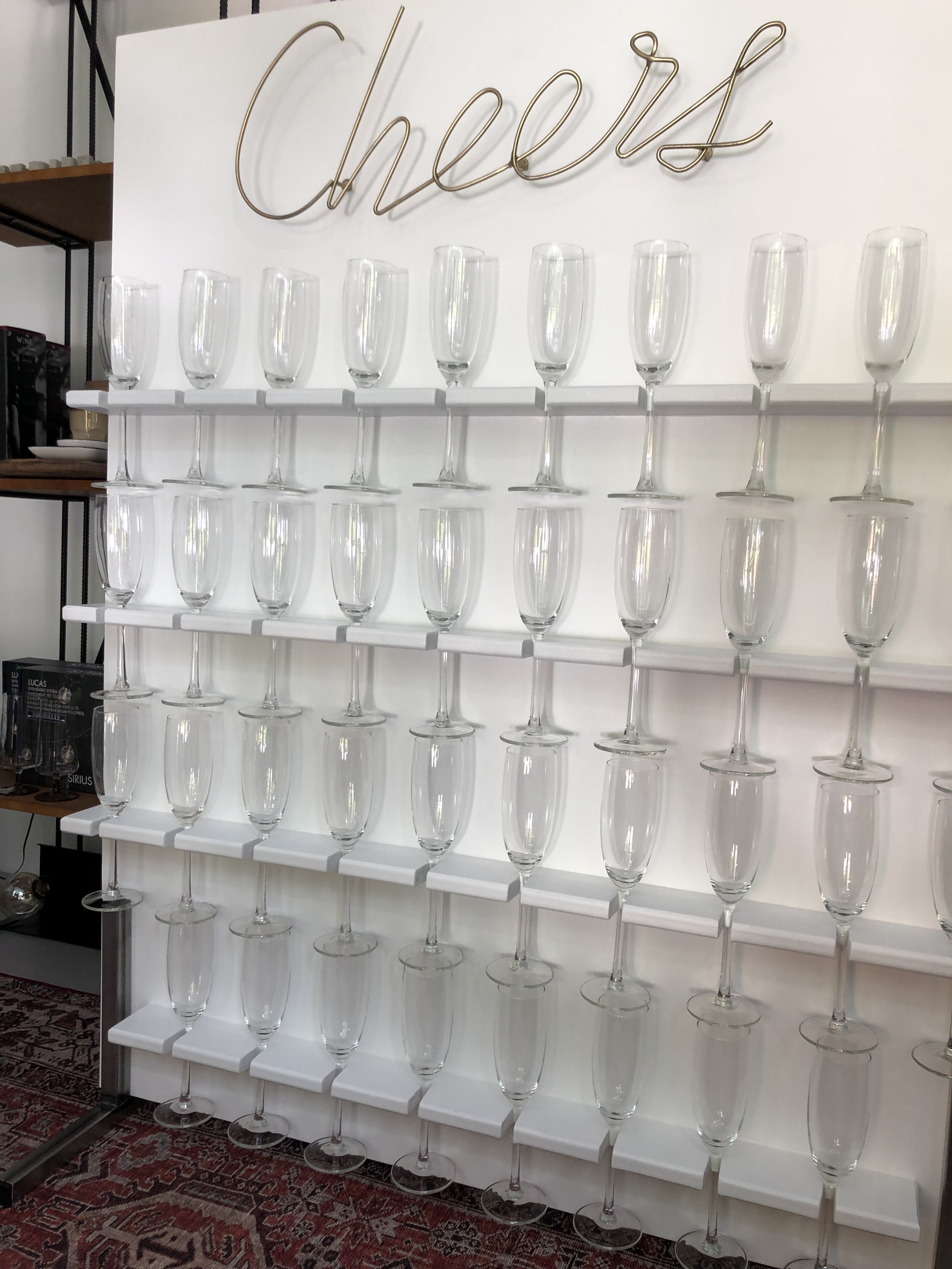 Champagne muur